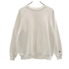 チャンピオン 長袖 スウェット トレーナー M ホワイト Champion 裏起毛 メンズ 古着 【240216】