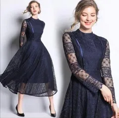 高品質✨結婚式♡パーティドレス　ロングドレス　大人可愛い　ワンピース L yu