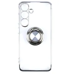 Galaxy S24 ケース SC-51E SCG25 スマホリング 付き 耐衝撃 薄型 ソフト ケース 【Color】シルバー