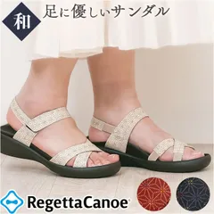 ☆ L(24-24.5cm) ☆ RegettaCanoe リゲッタカヌー 和柄サンダル リゲッタカヌー サンダル CJFW3518 日本製 コンフォートサンダル ストラップサンダル RegettaCanoe リゲッタ カヌー クロスベルト ストラップ