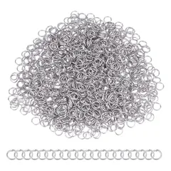 【在庫セール】丸環 丸いリング リング 開環 304ステンレス鋼製 金属リング マルカン ジャンプリング 金具キット 4mm 基礎パーツ 丸カン 接続パーツ オープンジャンプリング ジュエリー作り 約5000個 アクセサリーパーツ UNICRAFTALE