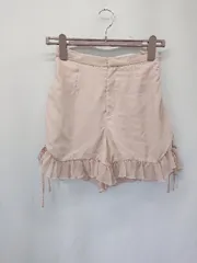 ◇ ⊂ snidel スナイデル フリル ショート パンツ サイズ1 ピンクベージュ系 レディース E  【1411070014269】