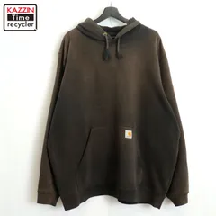 00s Carhartt 袖プリント フェード スウェット パーカー メンズ 表記XXLサイズ