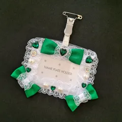 名札ケース 推し活名札 緑 グリーン ネームホルダー カード入れ パスケース 社員証入れ 保護者名札 握手会 コンカフェ イベント 推しカラープレゼント プチギフト