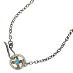 ARIZONA FREEDOM (アリゾナフリーダム) T-54a/Pa-21b 銀縄ターコイズ付き SV メディスンホイール フェザー Sフック 太チェーン ネックレス シルバー