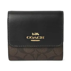 新品 コーチ COACH 3つ折り財布 SMALL TRIFOLD WALLET ブラウン/ブラック