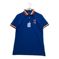 未使用品 メンズ アドミラルゴルフ Admiral Golf 半袖ポロシャツ M 青  ブルー
