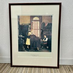 ノーマンロックウェル　ポスター　額装　アート　絵画　リトグラフ ノーマンロックウェル ポスター 額装 アート マリッジライセンス