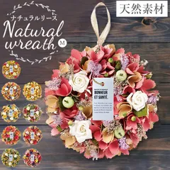 ☆ ナチュラル リース Mサイズ ナチュラル リース Mサイズ 玄関 M 造花 フラワーギフト 飾り フェイクフラワー アートフラワー アートフラワーリース クリスマスリース アレンジ インテリア おしゃれ かわいい 可愛い リビング ギフト 雑貨