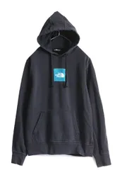 【お得なクーポン配布中!】 US企画 ノースフェイス スウェット フード パーカー メンズ S 古着 The North Face プルオーバー 裏起毛 ブラック アウトドア ロゴ刺繍 黒