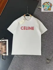 【今日WTO】CELINE 重克双紗純棉 厚板ロゴ 春夏 T シャツ-JP24