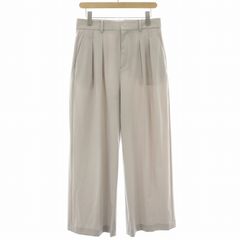 エーピーストゥディオ AP STUDIO 23SS T/R ハイウエストワイドパンツ タック ジップフライ ストレッチ 無地 40 L グレー タグ付き 23030586202010 /BB