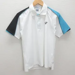 G■ヨネックス/YONEX COOL 半袖ポロシャツ/スポーツウェア【S】白/men's/75【中古】■