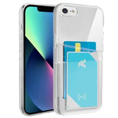 【GoKIGIoD】 第三世代 SE カード収納 SE アイホン カバー iPhoneSE3 iPhoneSE2 iPhone8 第二世代 iPhoneSE カード ストラップホール SE2 iPhone iPhone iPhone 透明 スマホケース 第3世