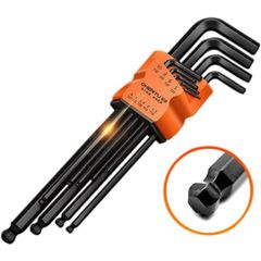 六角レンチセット 六角棒レンチ ロング 9個セット ヘックスレンチ ヘクス 6角 ボールポイント