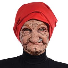 ハロウィーン おばあちゃん お面 ラテックスケース Cosplay TikTok 道具 グッズ ハロウィンマスク おばあちゃんの大人用マスク パーティーマスク ホラーマスク 鬼のお面 おもしろマスクラテックスマスク コスプレ