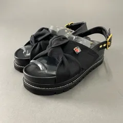 5f17 《美品》 BLUE LABEL CRESTBRIDGE ブルーレーベル クレストブリッジ リボンサンダル ラバーサンダル S ブラック ハートチャーム ストラップベルト シューズのサムネイル