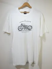 USA製 90s ビンテージ Harley Davidson ハーレー オフィシャル DUDLEY PERKINS Co. ホイール ウイング 両面 プリント Tシャツ XL 80s シングルステッチ