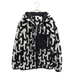 MONCLER (モンクレール) 23AW モノグラム ジップアップ フーディ フリースジャケット ホワイト/ネイビー I20918G00063のサムネイル