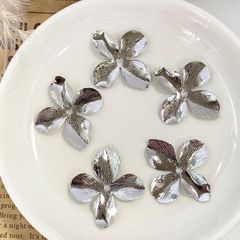【10個】シルバー　メタルフラワー