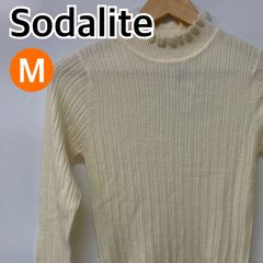 【新品】Sodalite ソーダライト セーター ニット トップス 長袖 タートルネック オフホワイト レディース Mサイズ【CT1285】