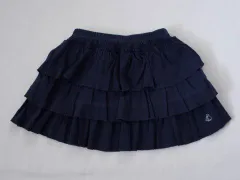 プチバトー petit bateau アウトレット 子供服 女の子 5歳 110cm スカート 紺 フリル ティアード 春 夏 ★3 ボトムス ガールズ 女児 キッズ 【中古】 ユーズド リサイクル こども
