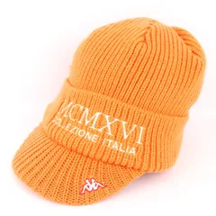 カッパ ニットキャップ MOMXVI ゴルフウエア ニット帽 ツバ付 フリース 帽子 レディース フリーサイズ オレンジ Kappa 【中古】のサムネイル