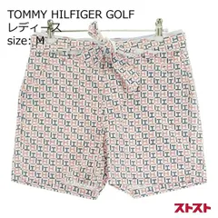 TOMMY HILFIGER GOLF ストレッチ ショートパンツ 総柄 レッド系 M [240101053810]#