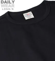 AVIREX 《DAILY》RIB L/S CREW NECK T-SHIRT ブラック / リブ 長袖 クルーネック Tシャツ デイリーウェア 黒 BLACK ロングスリーブ アヴィレックス 丸首 アビレックス ロンT