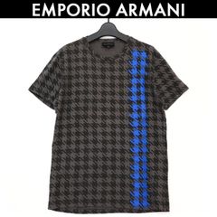 エンポリオアルマーニ 千鳥格子  Tシャツ 半袖 ショートスリーブ EMPORIO ARMANI メンズ グレー サイズ S  コンディション C