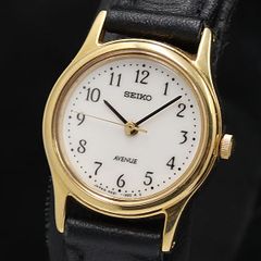 SEIKO EXCELINE 白文字盤 レディース腕時計 ゴールド ヴィンテージ