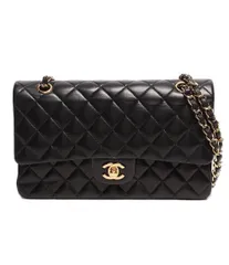 シャネル ダブルチェーンレザーショルダーバッグ ダブルフラップ ココマーク ゴールド金具 1.12 クラシック ハンドバッグ ラムスキン キルティング A01112 レディース CHANEL