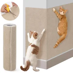 【特価商品】LOOBANI猫 爪研ぎ 爪研ぎシート DIY自由な組み立て 自由にカット可能な粘着式猫 爪研ぎシート 壁に貼る 耐摩耗 厚手 家具保護 傷防止 簡単剥離 猫 壁紙保護シート 猫のツリースタンドの交換部品 四季対応 多用途 ストレス解消 運動不足改