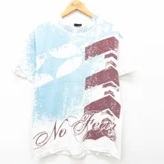 L/古着 ノーフィア 半袖 ビンテージ Tシャツ メンズ 00s ビッグロゴ 全面プリント 白 ホワイト 24jun10 中古のサムネイル