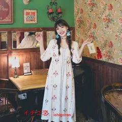 ロング丈ワンピース レディース 花柄 Aライン 七分袖 ロング丈 ゆるシンプル きれいめ Vネック カジュアル 細見え 白 黄色 上品 華やか 旅行 リゾート