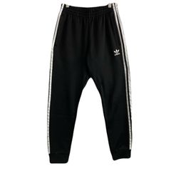 【Mサイズ】古着　adidas　トラックパンツ　トレフォイル　刺繡ロゴ　サイドライン