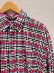 XL　古着　Ralph　Lauren　長袖　シャツ　チェック　ラルフ　ローレン　胸元刺繍