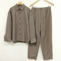 ジャーナルスタンダード レリューム JOURNAL STANDARD relume 24AW ウォッシャブルTR ビッグ シャツ ジャケット イージー テーパード パンツ セットアップ スーツ 美品 F / 38 グレー系