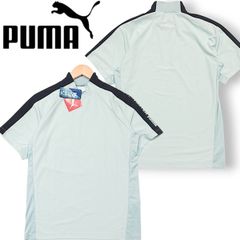 新品 PUMA GOLF プーマ ゴルフ 接触冷感 ICELIVE PF ストレッチ ラインテック カットモック 半袖 シャツ ターコイズ acc