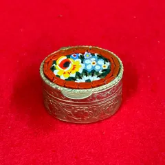 ベネチアングラス　ピルケース　小物入れ　マイクロモザイク　A