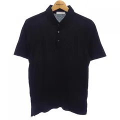 cruciani クルチアーニ ブラック ポロシャツ 48 Cruciani (クルチアーニ) Knit Polo Shirt (ニット ポロシャツ