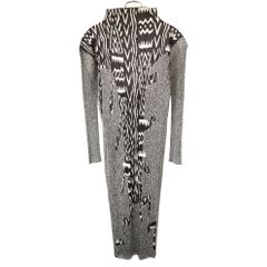 PLEATS PLEASE ISSEY MIYAKE プリーツプリーズ イッセイミヤケ 1999AW 総柄プリーツドレスワンピース PP94-JH518 グレー 3
