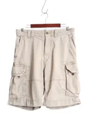 【お得なクーポン配布中!】 ヴィンテージ 加工 00s ポロ ラルフローレン コットン チノ カーゴ ショーツ メンズ 32 / 古着 オールド ショートパンツ 短パン ノータック