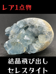【一点もの・存在感抜群】ブルーセレスタイト＊エッグ型＊特大1kg超＊大ぶり結晶飛び出しタイプ