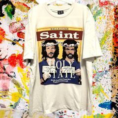 キリスト アバンギャルド Tシャツ 半袖 半袖 ホワイト DOPE新品 新品未使用 レトロ 個性的 奇抜 エモい バンドT カットソー 攻め 前衛的 ヴィンテージリプリント  古着 好き綿 男性 衣類 トップス お洒落 ハイデザイン 男性
