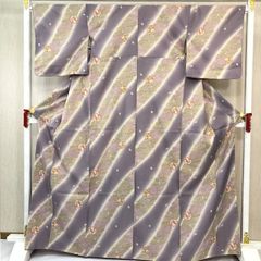 西陣織 伝統的工芸品 躾糸付未使用 灰紫 正絹紬 b759 - メルカリ