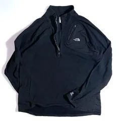 THE NORTH FACE ザ ノースフェイス MEN'S L ブラック 黒 BLACK FLIGHT SERIES フライトシリーズ リフレクター プリントロゴ サムホール ハーフジップ インナーフリース フリースジャケット ジャージ v24123062