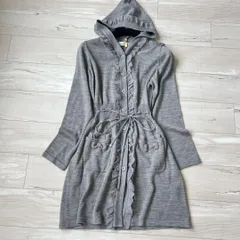 【クリーニング済】ギャラリービスコンティ　フード付ロングカーディガン　ギャザー