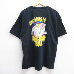 XL/古着 半袖 ビンテージ Tシャツ メンズ 00s ANCHOR BAR ニワトリ 大きいサイズ コットン クルーネック 黒 ブラック 25jun06 中古