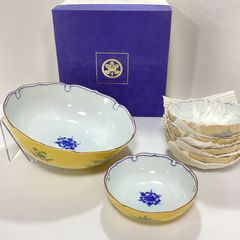 たち吉 黄地輪花  取り鉢揃　☆未使用品☆             …e.s